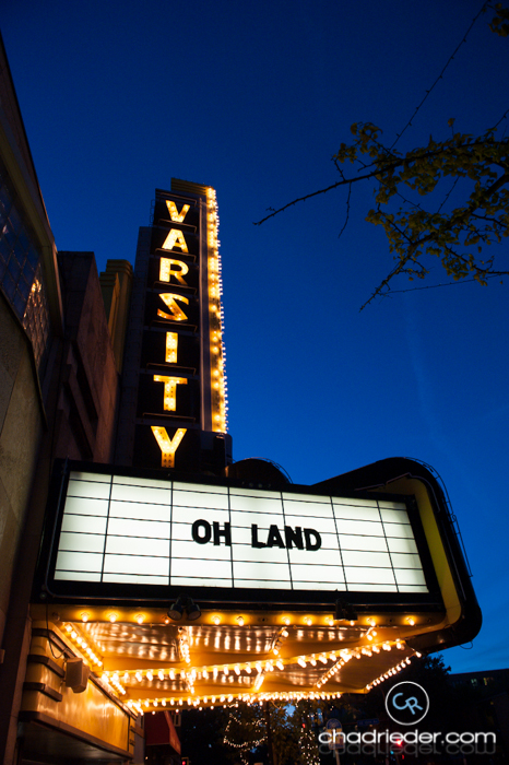 Oh Land Varsity marquee