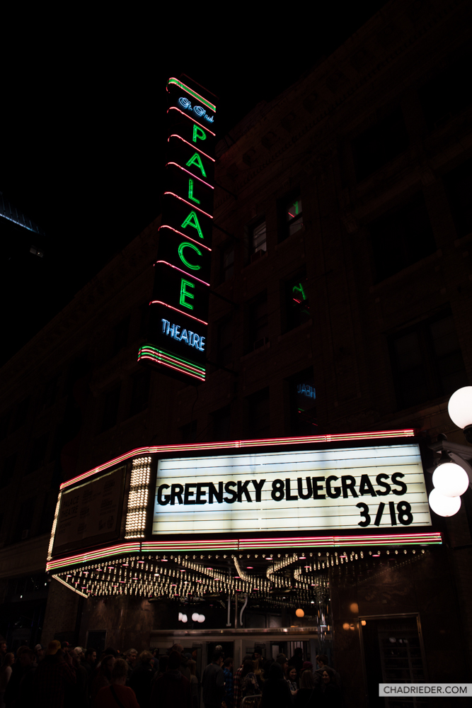 Greensky Bluegrass Palace marquee